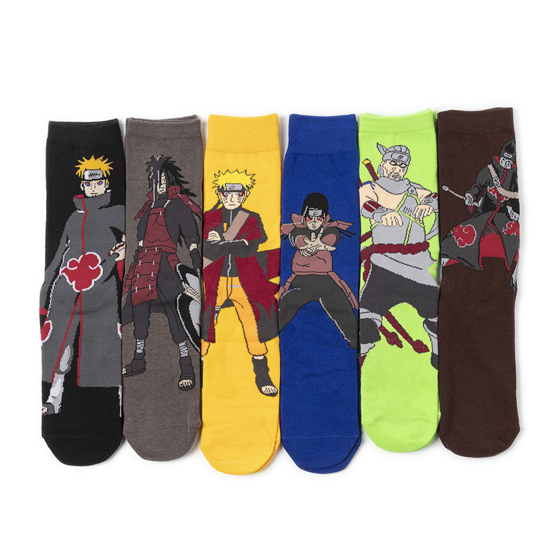 Men Accessories Fashion - 6Pairs for Naruto Mid length socks