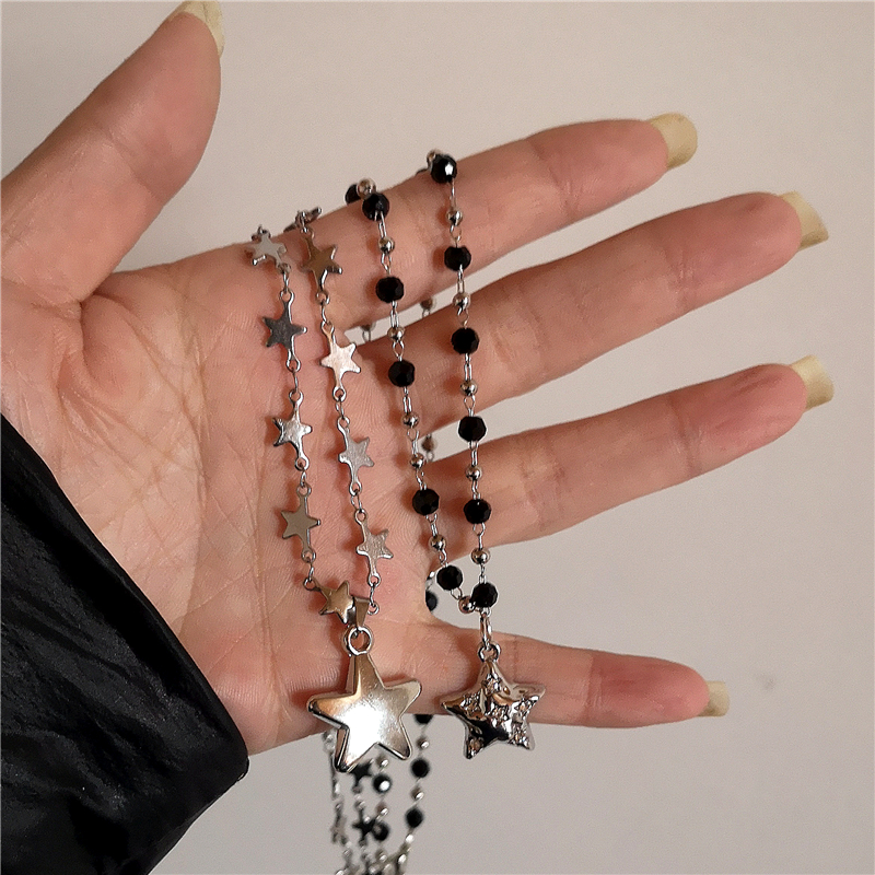Men Accessories Aesthetic - Kpop Cool Punk Vintage Star Pendant