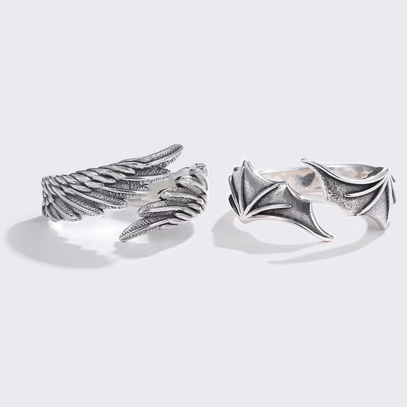 Men Accessories Aesthetic - Retro Angel Demon Wings Adjustable Open