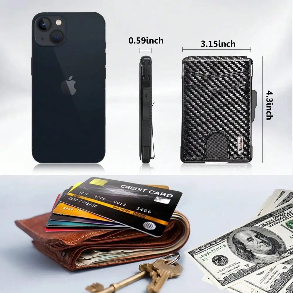 Wallet for Men, Mens Minimalis - Money Clip Slim reseña y precio