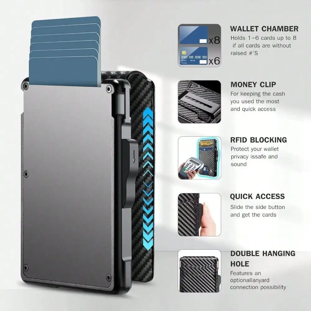Wallet for Men, Mens Minimalis - Money Clip Slim reseña y precio
