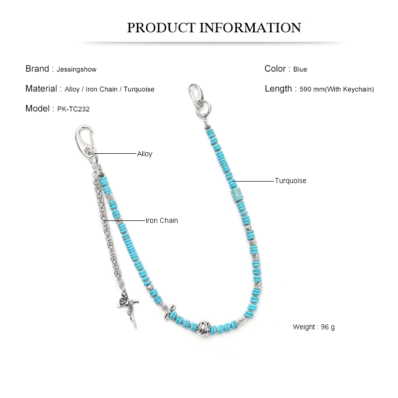 Boho Punk Jean Chain Handmade  - Men Accessories Pk reseña y precio