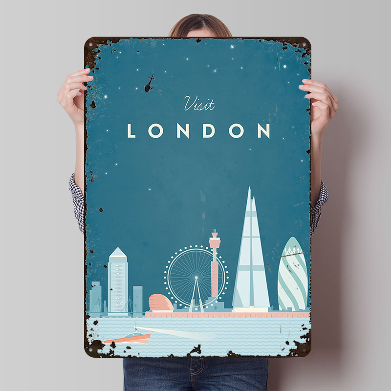 London Metal Poster Custom Wal - Men'S Accessories London reseña y precio