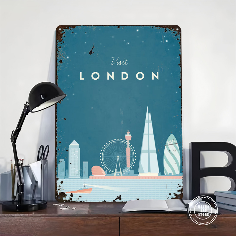 London Metal Poster Custom Wal - Men'S Accessories London reseña y precio