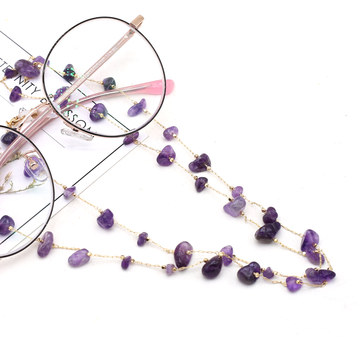 Natural Amethyst Stone Beaded  - Men Accessories All reseña y precio