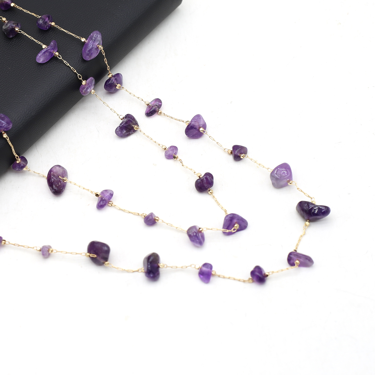 Natural Amethyst Stone Beaded  - Men Accessories All reseña y precio