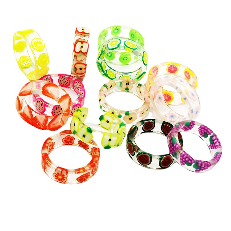 Fruit Resin Ring  Jewelry Anne - Men Accessories Aesthetic reseña y precio