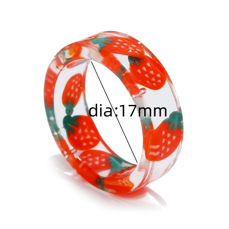 Fruit Resin Ring  Jewelry Anne - Men Accessories Aesthetic reseña y precio