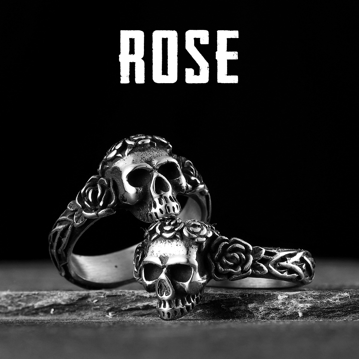 Aesthetic Rose Skull Men Rings - Men Accessories Aesthetic reseña y precio