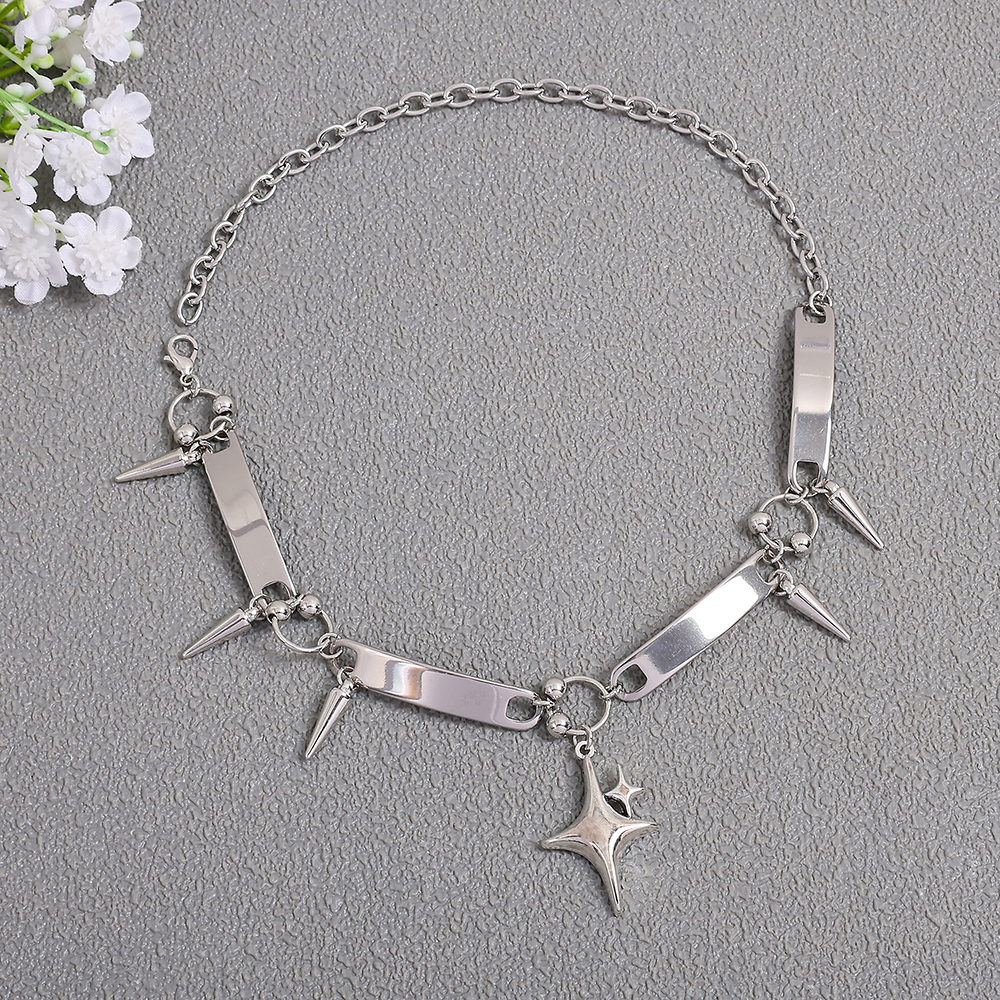 Punk Style Silver Spiked Star  - Men Accessories Fashion reseña y precio