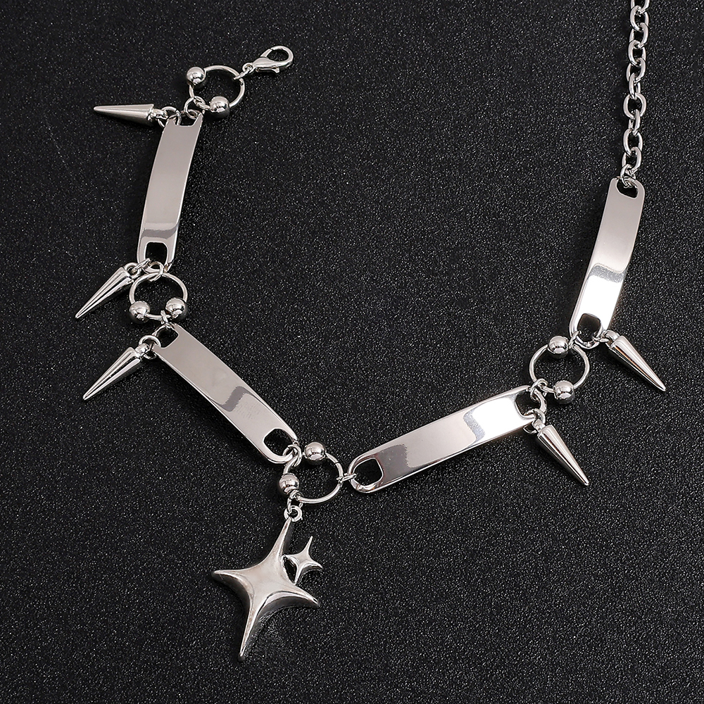 Punk Style Silver Spiked Star  - Men Accessories Fashion reseña y precio