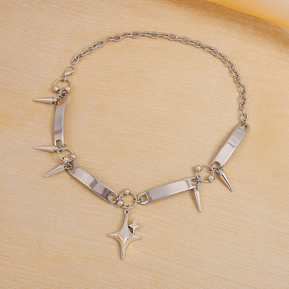 Punk Style Silver Spiked Star  - Men Accessories Fashion reseña y precio
