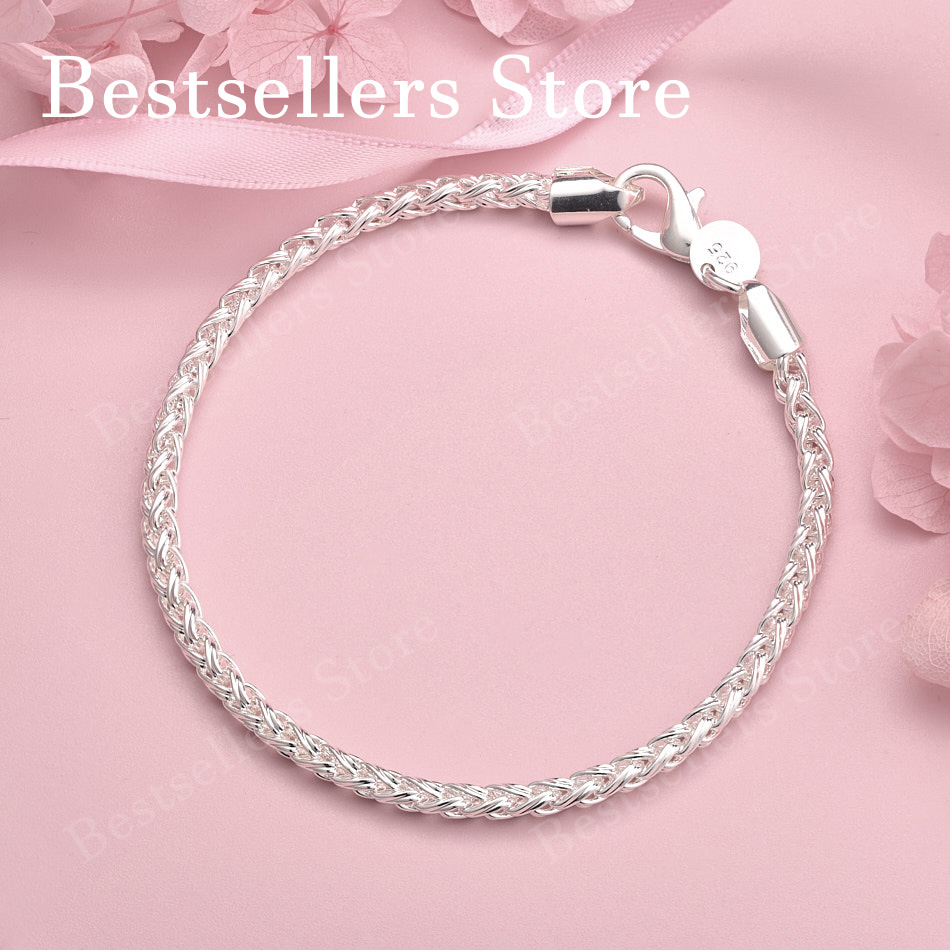 Charm 925 sterling silver 8-in - Men Accessories Chain And Bracelet reseña y precio
