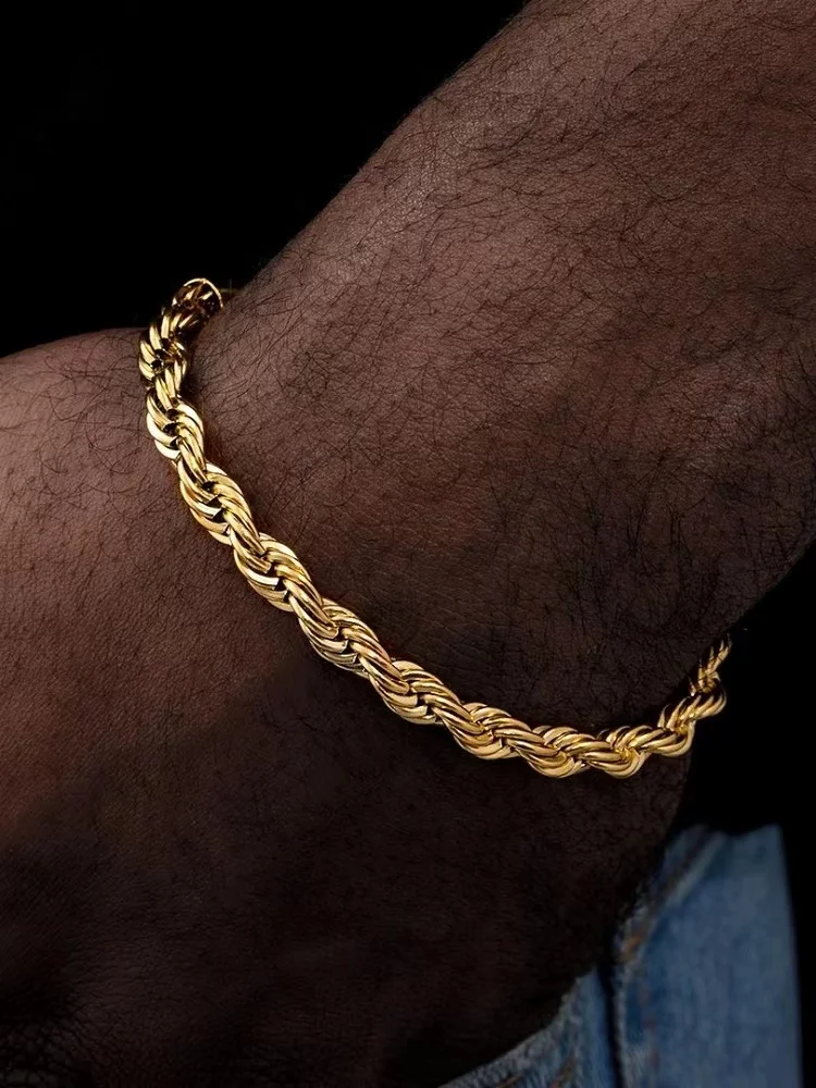 Hip-Hop Rock 925 sterling silv - Men Accessories Chain And Bracelet reseña y precio