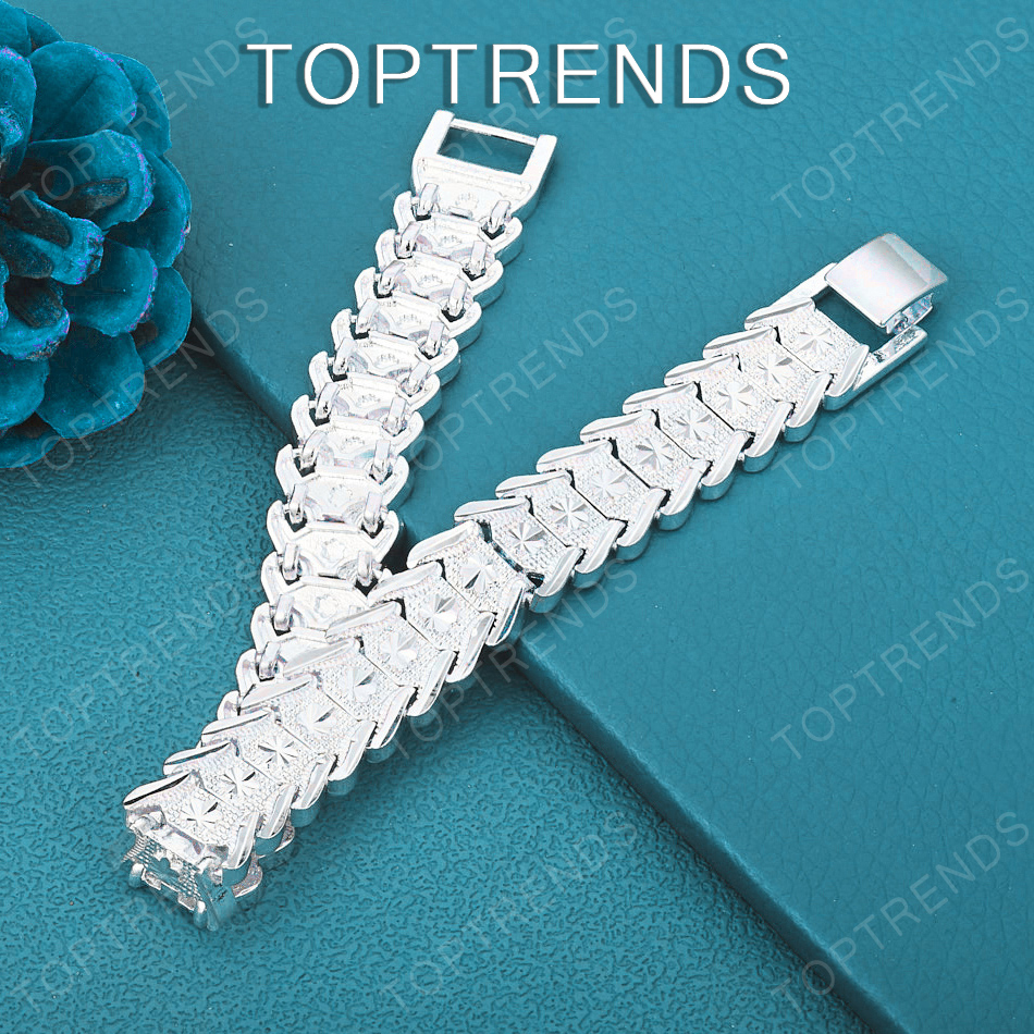 Noble 925 Sterling Silver Fash - Men Accessories Chain And Bracelet reseña y precio