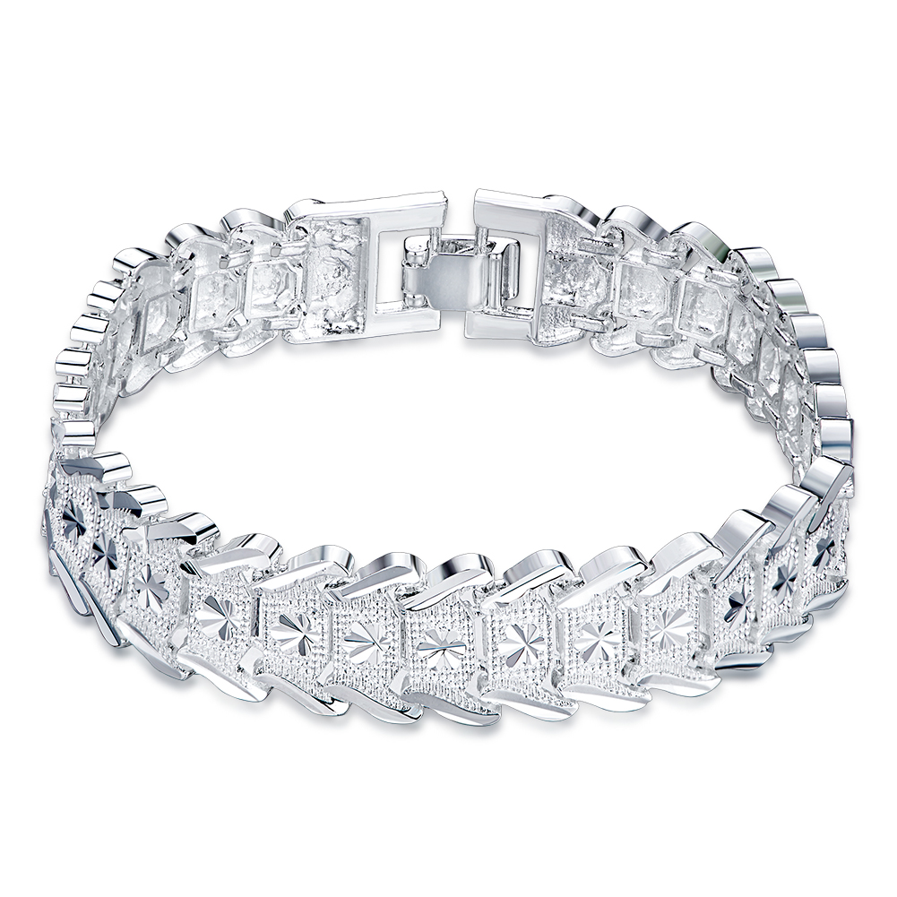Noble 925 Sterling Silver Fash - Men Accessories Chain And Bracelet reseña y precio