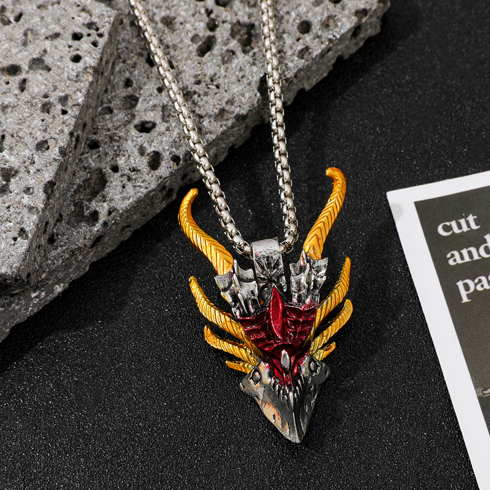 Retro Hip-Hop Evil Dragon Head - Men Accessories Fashion reseña y precio
