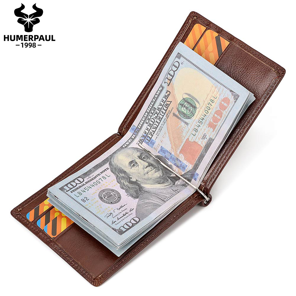 Genuine Leather Mens Slim Wall - Money Clip Slim reseña y precio