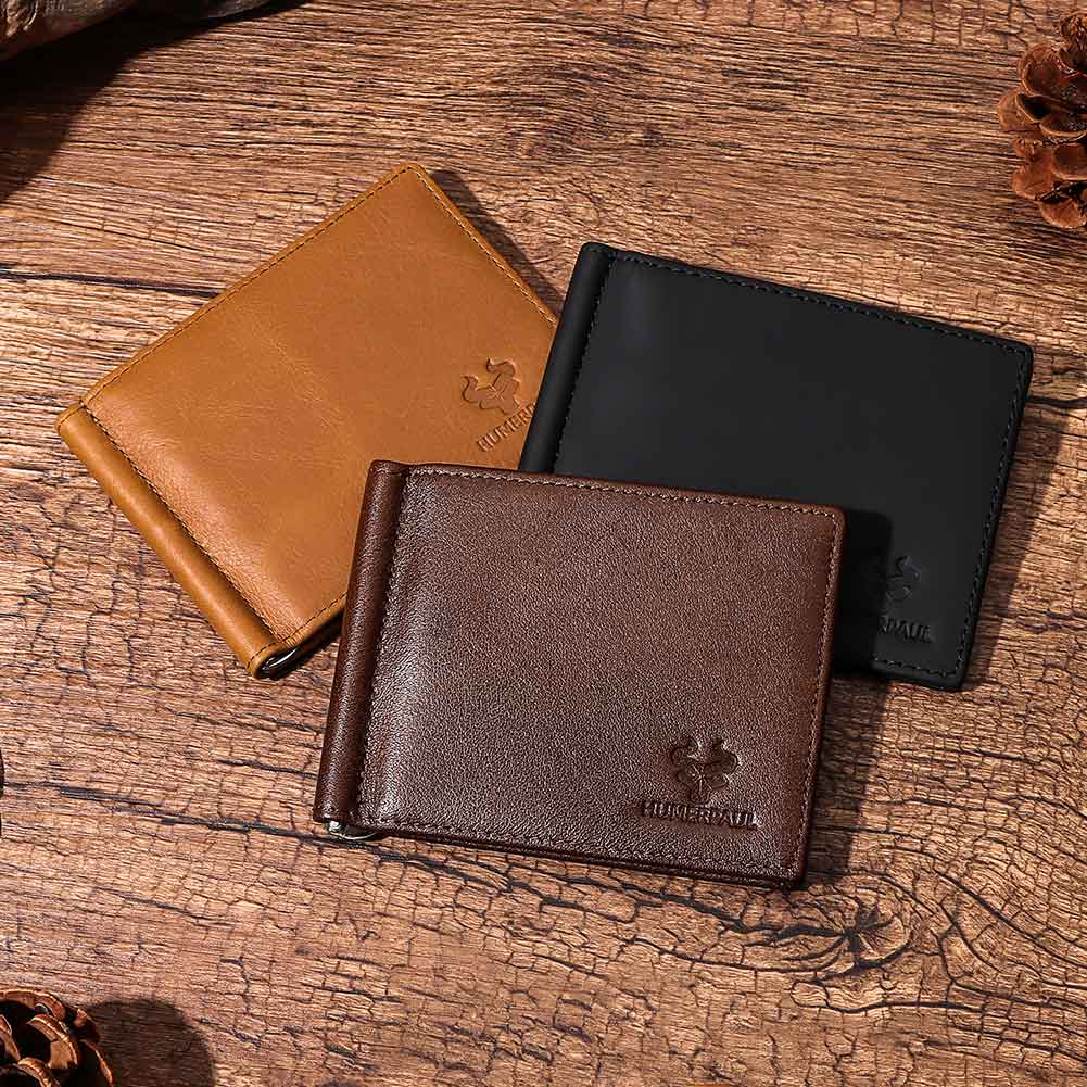 Genuine Leather Mens Slim Wall - Money Clip Slim reseña y precio
