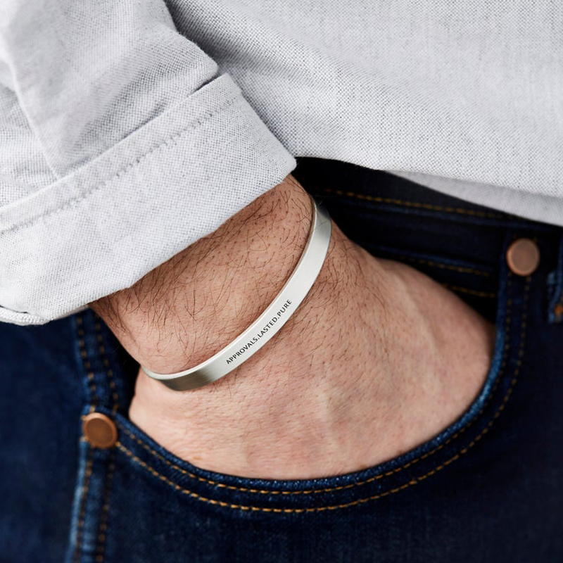 4MM To 8MM Free Engraving Cuff - Men Accessories All reseña y precio