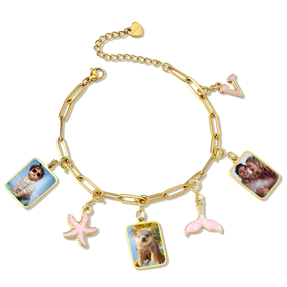 Customized Photo Letter Flag P - Men Accessories Chain And Bracelet reseña y precio