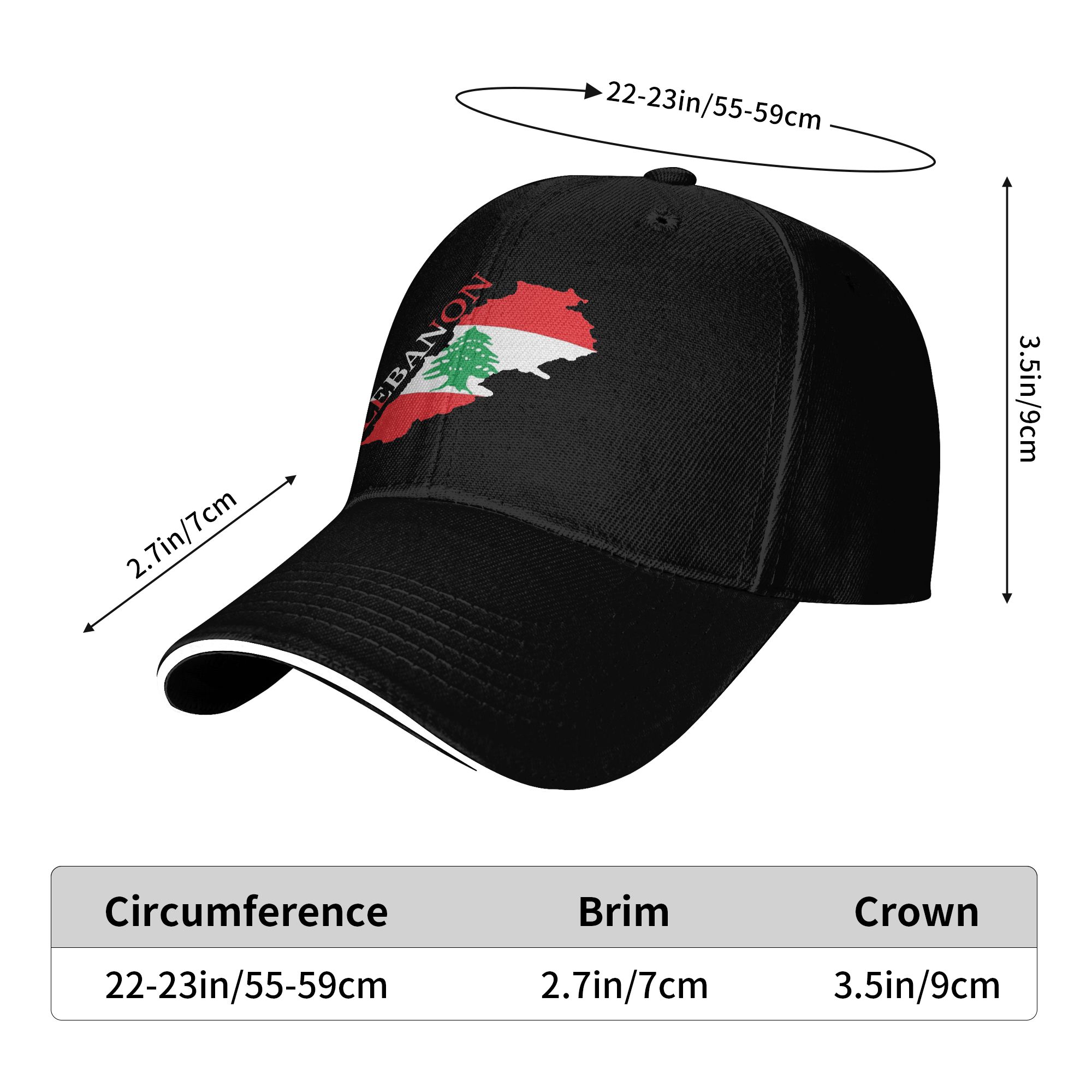 Lebanon Flag Heart Baseball Ca - Men Accessories Lebanon reseña y precio