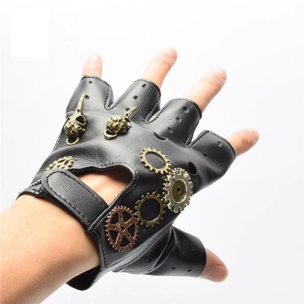 Steampunk PU Leather Fingerles - Men Accessories Fashion reseña y precio