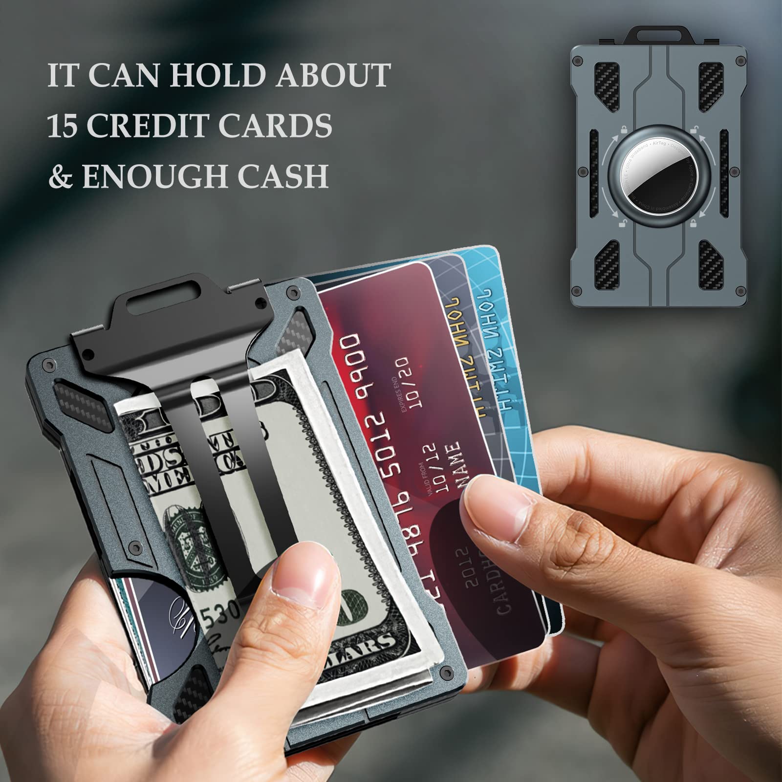 Air Tag Wallet for Men, Minima - Money Clip Slim reseña y precio