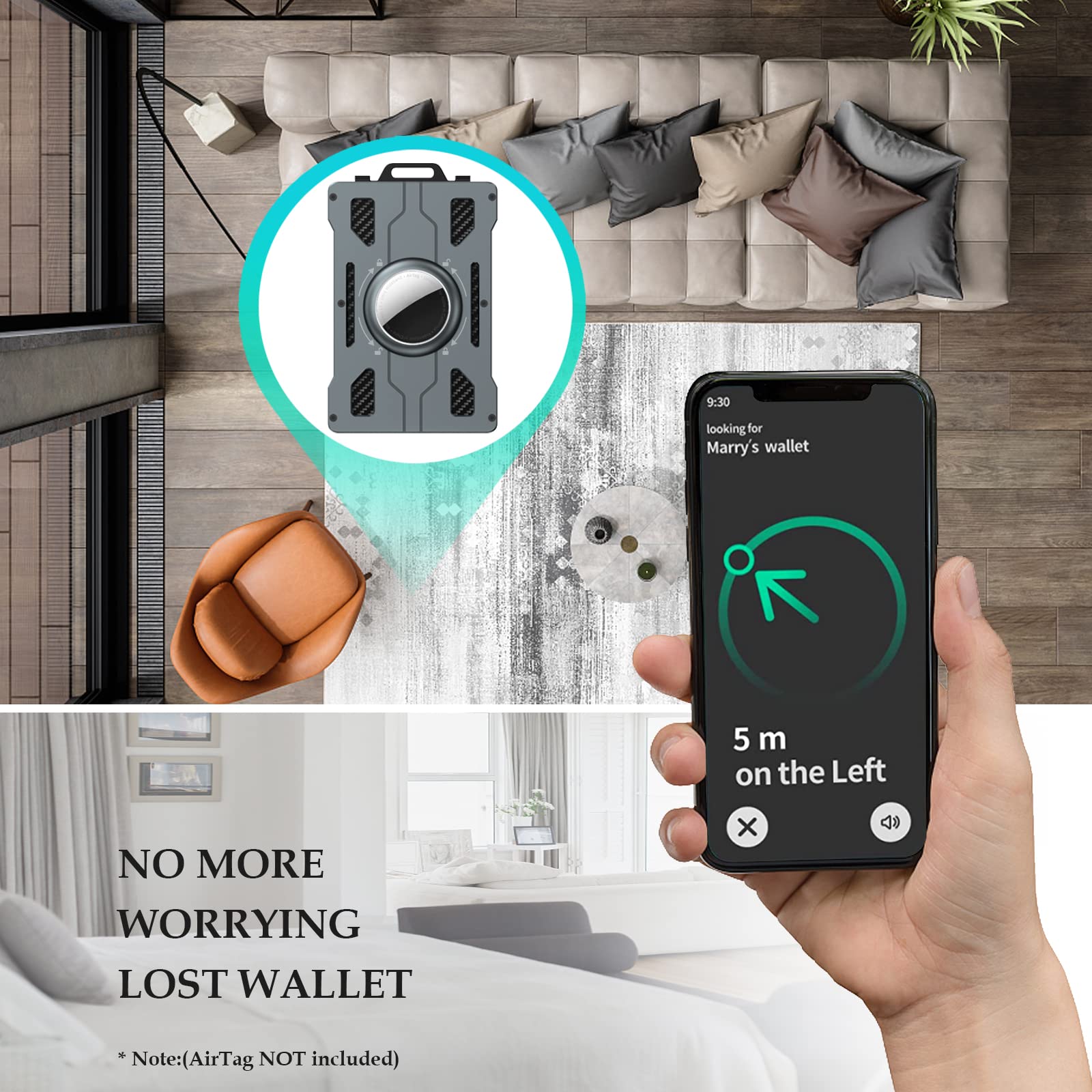 Air Tag Wallet for Men, Minima - Money Clip Slim reseña y precio