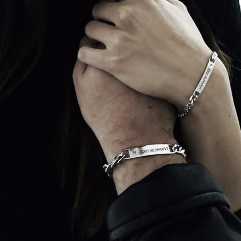 Plate Id Tag Bar Bracelet Cuba - Men Accessories Chain And Bracelet reseña y precio