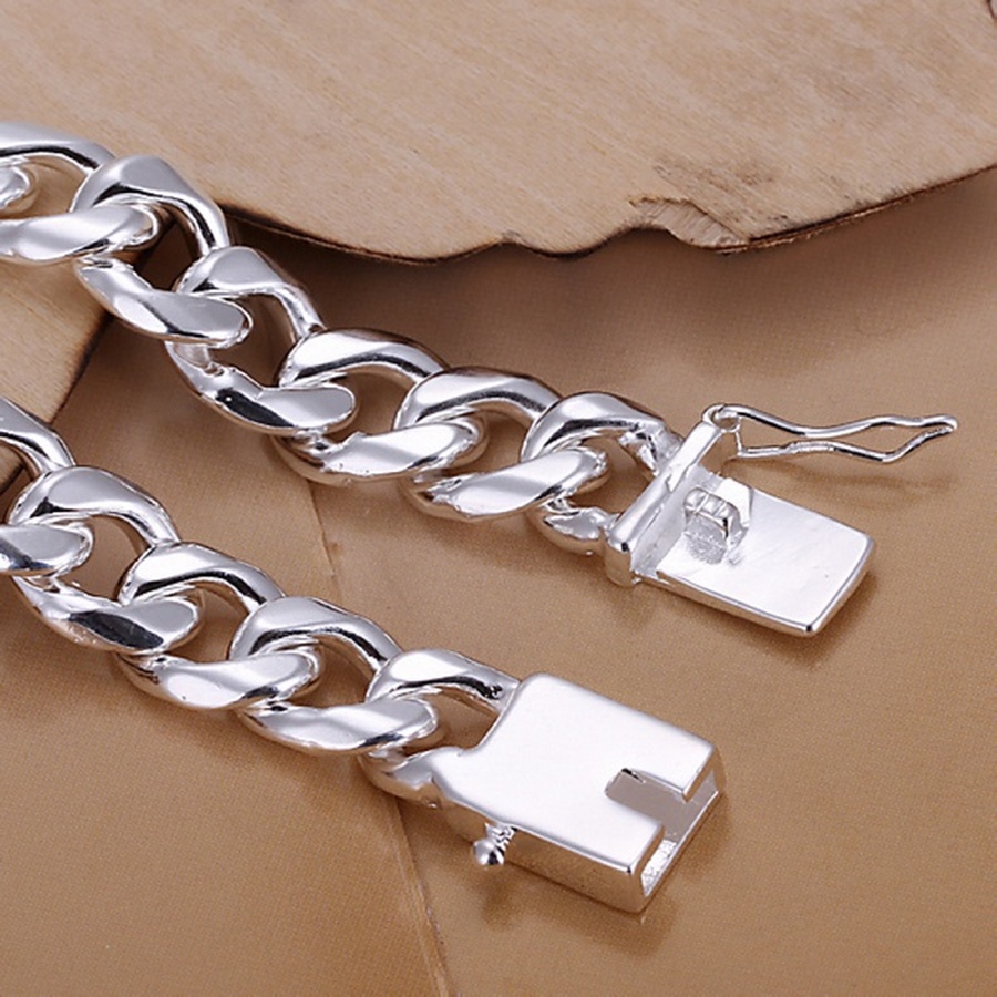 Fine 925 Sterling Silver Solid - Men Accessories Chain And Bracelet reseña y precio