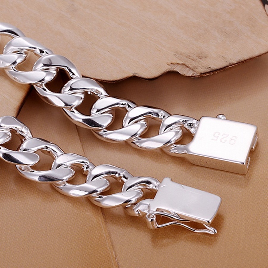 Fine 925 Sterling Silver Solid - Men Accessories Chain And Bracelet reseña y precio