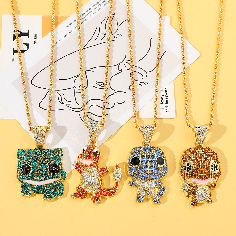 Diamond Studded Squirtle Neckl - Men Accessories Fashion reseña y precio