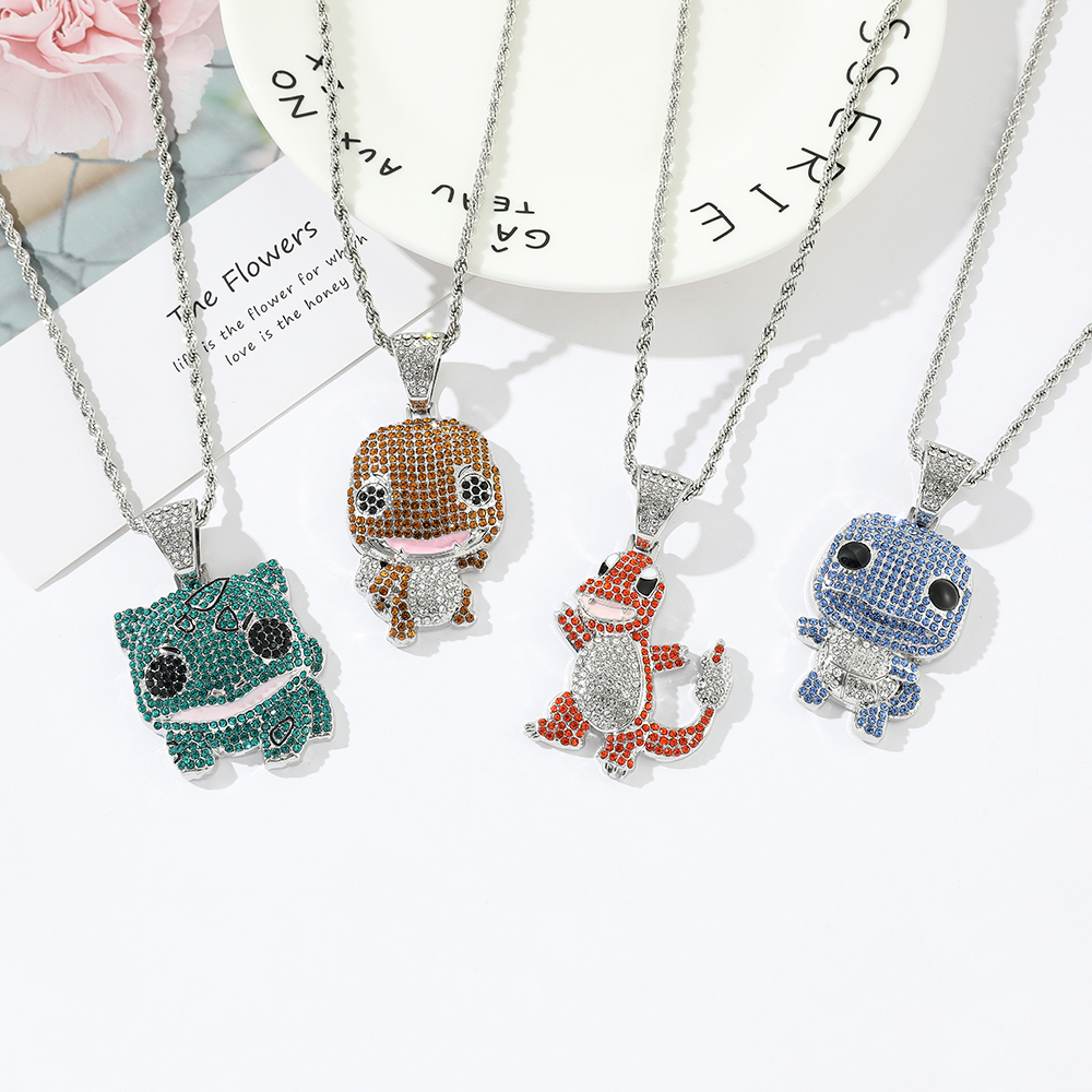 Diamond Studded Squirtle Neckl - Men Accessories Fashion reseña y precio