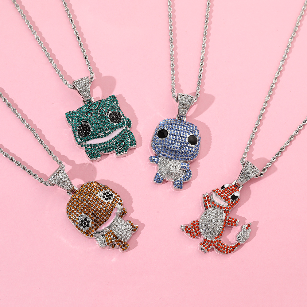 Diamond Studded Squirtle Neckl - Men Accessories Fashion reseña y precio
