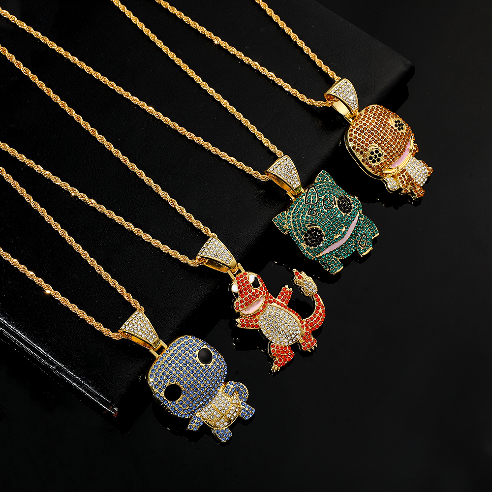 Diamond Studded Squirtle Neckl - Men Accessories Fashion reseña y precio