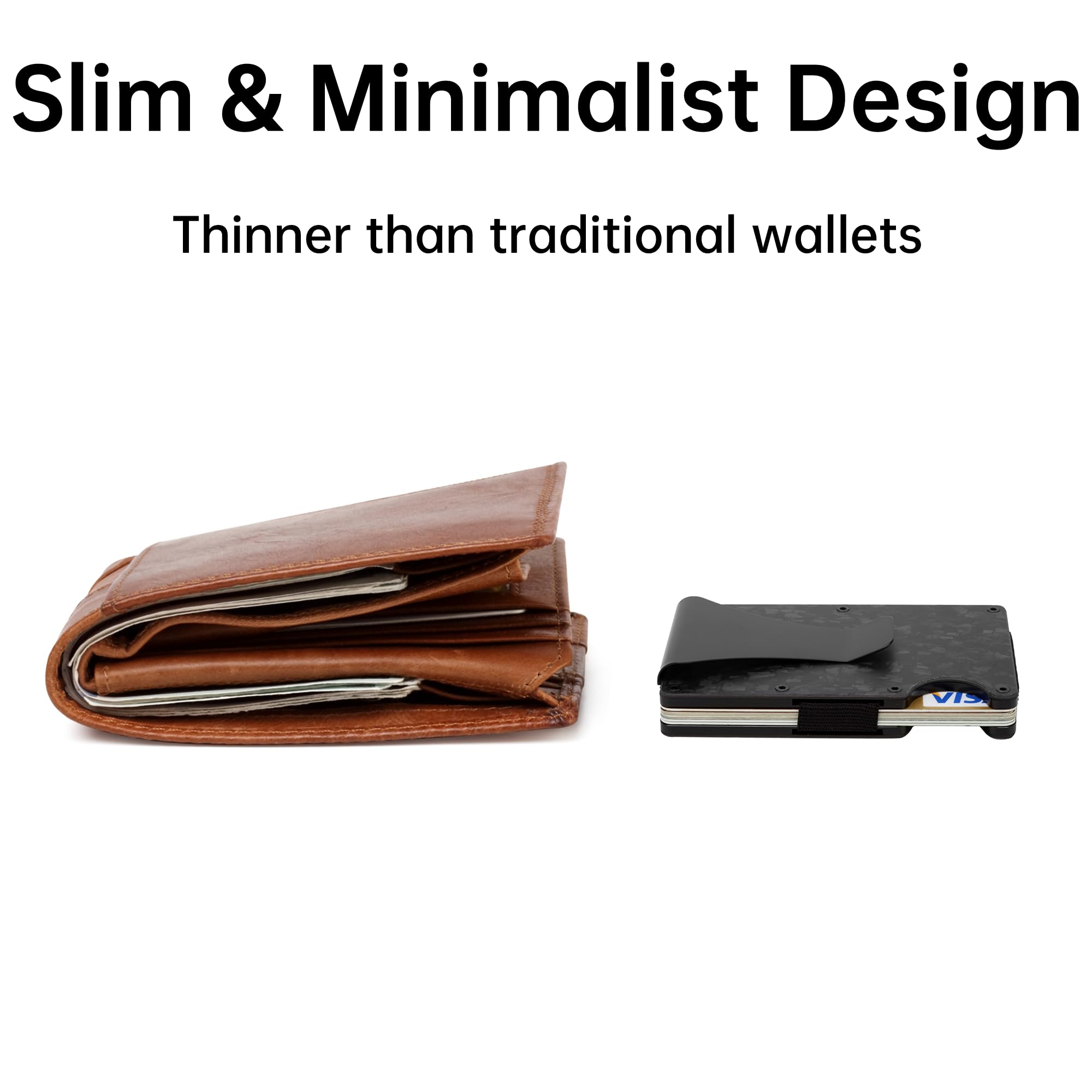 Carbon Fiber Wallet, Metal Mon - Money Clip Slim reseña y precio