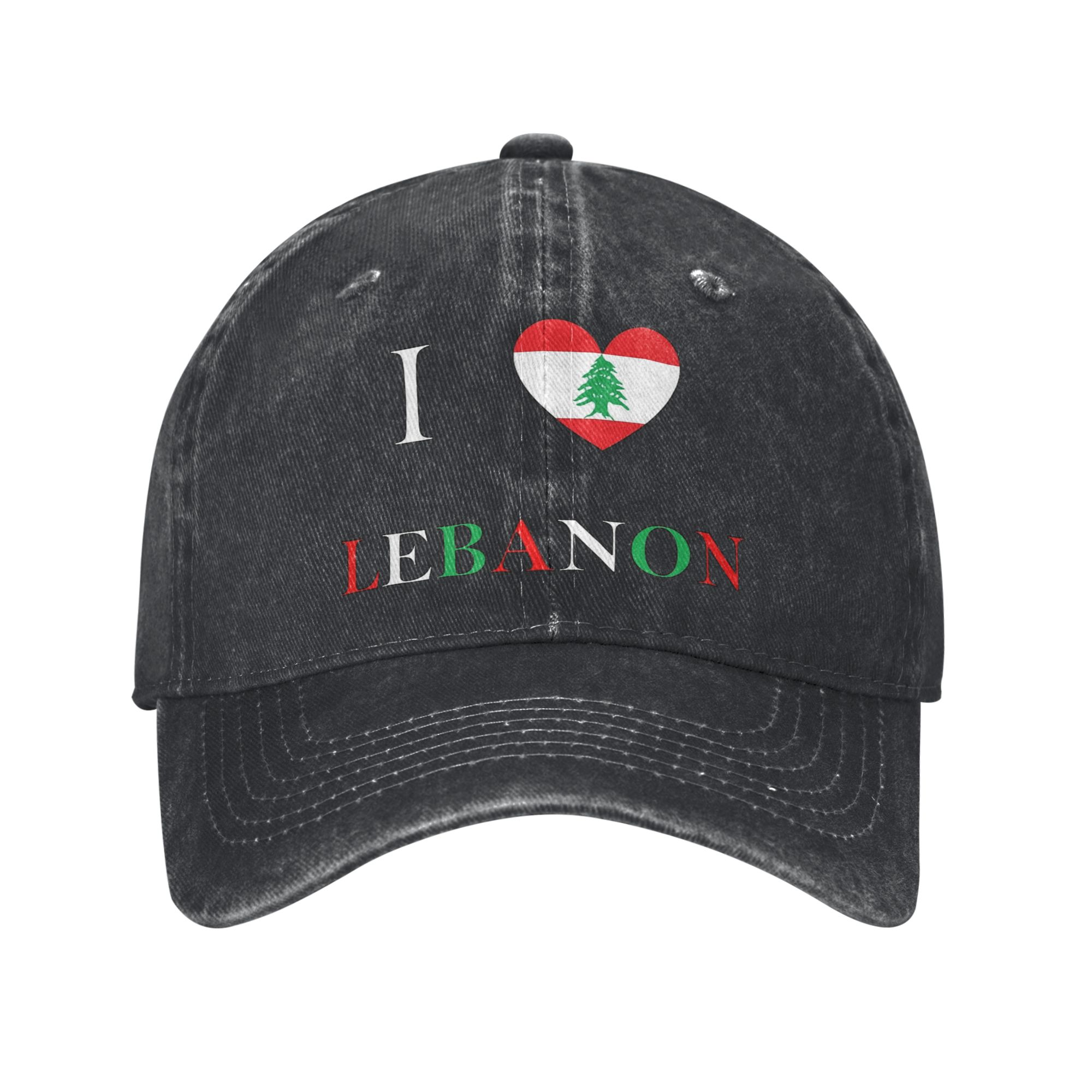Lebanon Flag Heart Trucker Hat - Men Accessories Lebanon reseña y precio