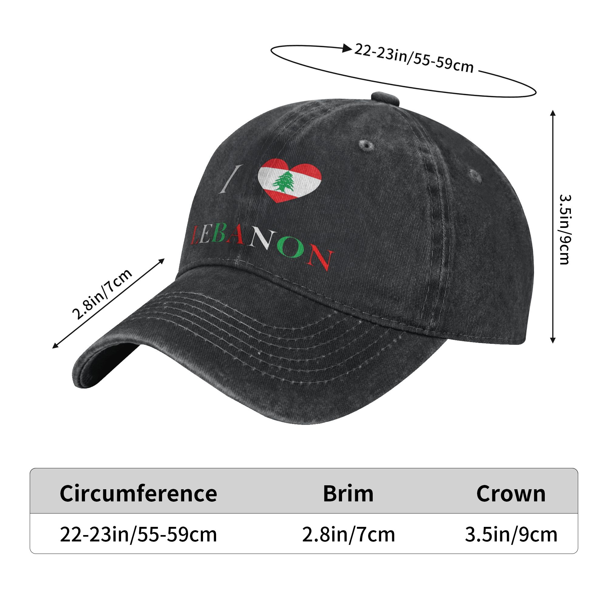 Lebanon Flag Heart Trucker Hat - Men Accessories Lebanon reseña y precio