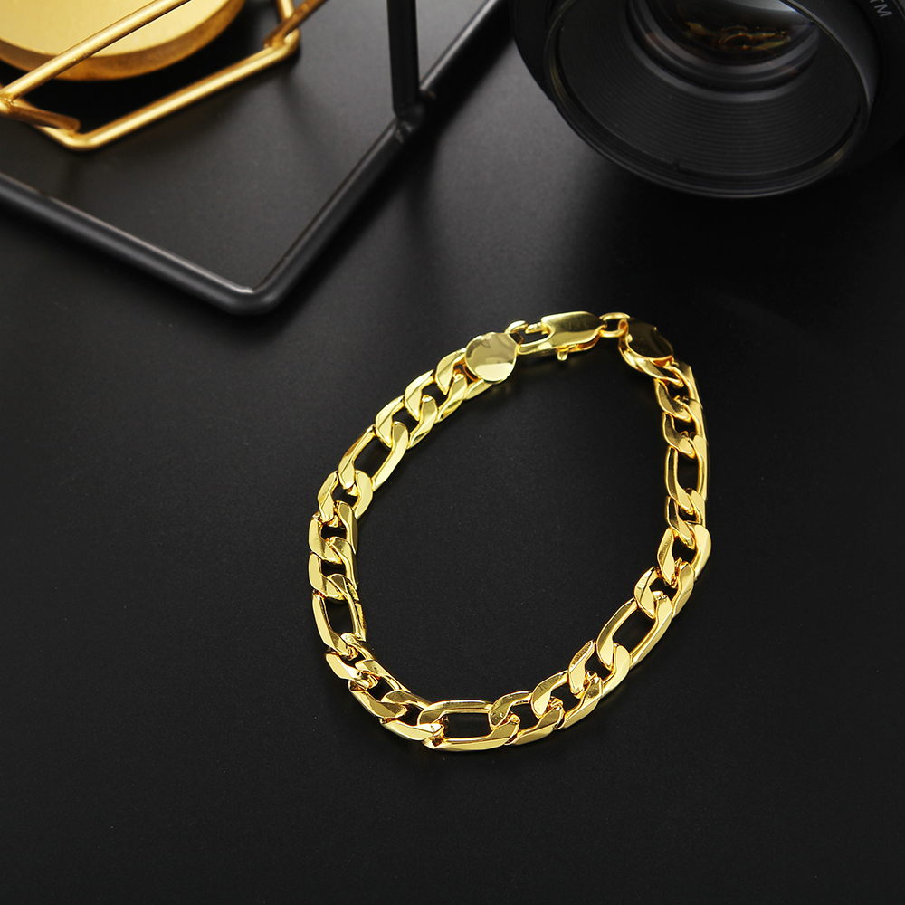 925 sterling Silver 18K gold C - Men Accessories Chain And Bracelet reseña y precio
