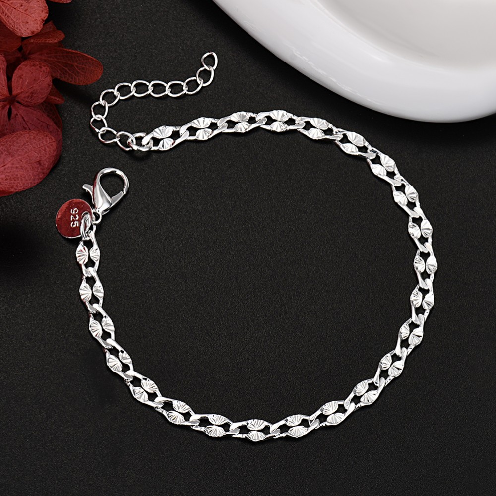 925 Sterling Silver pretty 4MM - Men Accessories Chain And Bracelet reseña y precio