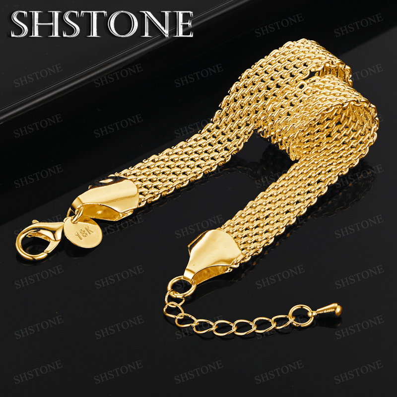 Hot 18k Gold Mesh Chain Square - Men Accessories Chain And Bracelet reseña y precio